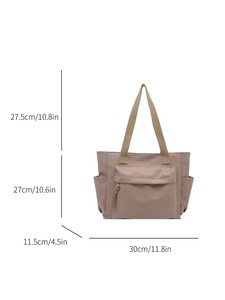 Bolso de Hombro Japonés de Gran Capacidad para Mujer, Bolso Tote Casual de Moda para el Hombro, <span class=keywords><strong>Bolsos</strong></span> de Lona con Cremallera para la Universidad - Product Image 6