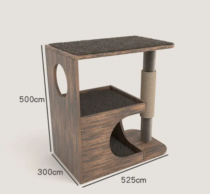 Small And Portable Cheap Custom Luxury Antique Cat Tree Wood Cat Climbing Frame
