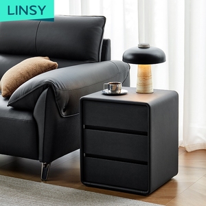 Linsy hiện đại thanh lịch và chức năng lưu trữ tối <span class=keywords><strong>Espresso</strong></span> Bàn Cạnh Giường ngủ với ngăn kéo TD129-G - Product Image 4