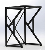 Étagère de rangement multi-niveaux moderne en métal sur pied, pratique pour le rangement de la vaisselle et support pour machine à laver