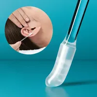 Petit/grand écouvillons d'oreille jetables en silicone, outil de retrait de cire d'oreille souple avec bâton collant, nettoyeur d'oreille efficace, 24 pièces/boîte