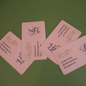 Kartu Nama Bisnis Logo Berlapis Emas Berkualitas Mewah, Kartu Pos Promosi Perusahaan, Kartu Ucapan Terima Kasih untuk Usaha Kecil - Product Image 2