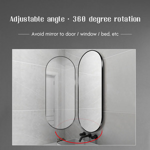 <span class=keywords><strong>Miroir</strong></span> <span class=keywords><strong>de</strong></span> <span class=keywords><strong>salle</strong></span> <span class=keywords><strong>de</strong></span> <span class=keywords><strong>bain</strong></span> avec forme ovale extra-haute et cadre noir mat lisse, lumière chaude intégrée pour <span class=keywords><strong>salle</strong></span> <span class=keywords><strong>de</strong></span> <span class=keywords><strong>bain</strong></span> - Product Image 5