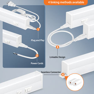 หลอดไฟ LED SMD2835 T5 แบบฝังในท่อพลาสติกทรงสี่เหลี่ยม 18W พร้อมสวิตช์ปรับแสง 3CCT ความยาว 2 ฟุต 3 ฟุต 4 ฟุต สำหรับใช้ในคลังสินค้าและโรงงาน - Product Image 6