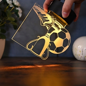 Soccer Football Fans Gift Messi Ronaldo 7/16 Colors 3D Acrylic LED Model Night <b>Light</b> - Product Image 5