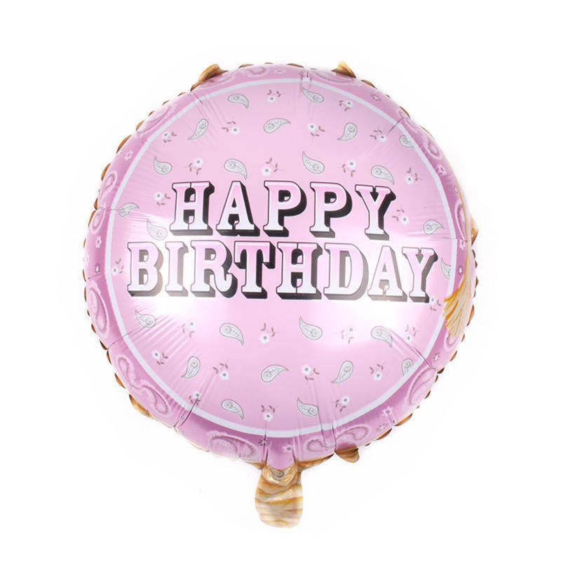 18 Inch Round Happy Birthday Aluminum Film Aluminum Foil Balloon Wholesale Birthday Party Decoration China Model 111