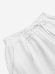 <span class=keywords><strong>Pantalon</strong></span> droit blanc extensible pour <span class=keywords><strong>femme</strong></span>, <span class=keywords><strong>coupe</strong></span> décontractée, neuf fentes, tendance et confortable pour l'été - Product Image 3