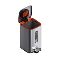 Cubo de Basura de Pedal de Alta Calidad Haoshiduo Serie MIYA, 9L 12L, Abierto, de Acero Inoxidable, Tipo de Presión, Ecológico para Uso Doméstico