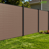 Clôture en composite bois-plastique pour jardin, design moderne, installation facile, résistante aux intempéries, 1450x2000mm