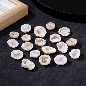 Commercio all'ingrosso naturale di agata bianca Geode miniera Standard di pietra grezza taglio marocco agata cava Geode Mini Geode decorazione, decorazione - Product Image 3