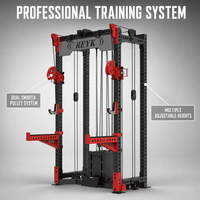 REYK Commercial Power Cage Smith Machine Functional Trainer Gym Strength Equipment Dual Smooth Pulley System Adjustable Rack