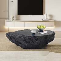 Table basse convertible en FRP, design nordique minimaliste moderne, imitation roche, pour la maison