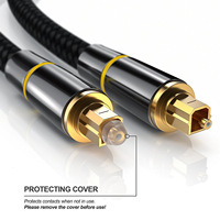 Câble audio numérique optique SPDIF CAT 3 de haute qualité avec connecteur platine, connecteurs métalliques, accessoires de connecteurs premium