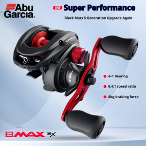 Abu Garcia B5 MAX SX Metal fibra de carbono Baitcasting carrete 4 + 1BB alta velocidad 8kg arrastre máximo para pesca en el <span class=keywords><strong>mar</strong></span> y el río - Product Image 5