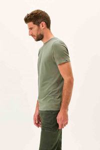 เสื้อคอกลมลำลองสำหรับผู้ชายเสื้อโปโลผ้าฝ้ายโพลีเอสเตอร์สีล้วนแขนสั้นย้อมสีล้วนสำหรับผู้ใหญ่ - Product Image 2