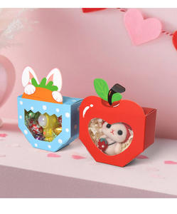 Caja <span class=keywords><strong>de</strong></span> Regalo <span class=keywords><strong>de</strong></span> Cartón Plegable para Fiesta <span class=keywords><strong>de</strong></span> Pascua, Transparente, con Diseño <span class=keywords><strong>de</strong></span> Conejo <span class=keywords><strong>de</strong></span> Dibujos Animados, Ecológica, para Frutas, Dulces, con Relieve - Product Image 1