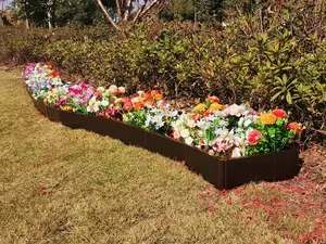 10cmX30cm 10pcs Makes Up 3 Meters Length Easily Assembled Durable Module Metal Garden Border Edging In 3 Color