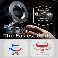 LISEN 2026 Support Téléphone Magnétique à Succion N52 Populaire pour Voiture, Rotation à 360 Degrés, Verrouillage à Levier, pour iPhone 17 16 15 Samsung S25