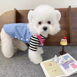 Overoles para Mascotas Beautiful Pets, Color Azul Claro con Tirantes Rosas, Ropa Ligera para Perros, Estilo Casual para Primavera/Verano - Product Image 5