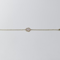Bracelet à breloques en acier inoxydable fleur coquille d'or pour femme Bracelet en coquille blanche ormeau naturel cadeau de bijoux de mode