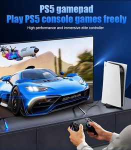 <b>Wireless</b> Gaming <b>Controller</b> <b>for</b> P Station Slim Windows <b>PC</b> Hall Effect Anti Drift Joystick Programming Microphone RGB LED - Product Image 5