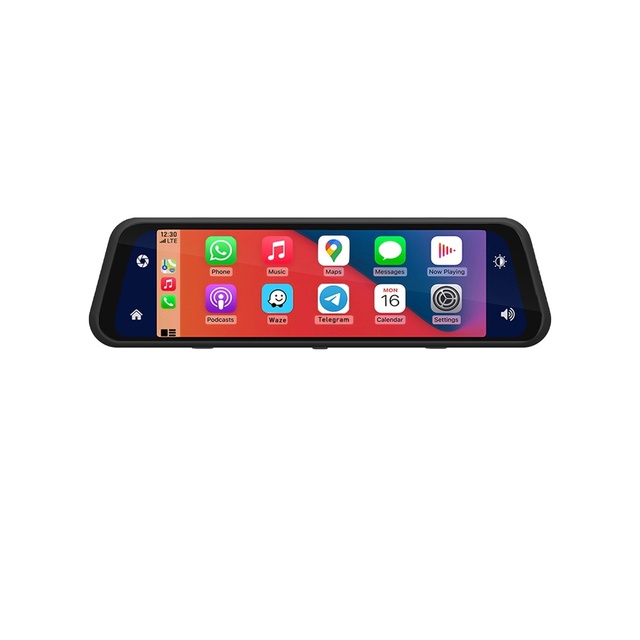10 Inch 4K 2160P Car DVR Carplay Android Auto  WIFI GPS Dash Cam BT FM Dashcam Camera Stream RearView Mirror Drive Recorder