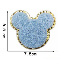 Vente en gros de haute qualité beaucoup de couleurs Chenille Mickey Iron on Patch