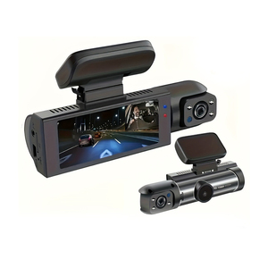 מקליט וידאו לרכב עם מסך LCD 360 מעלות, ראיית לילה HD ו-1080P, עדשה כפולה קדמית/פנימית, אחריות לשנה - Product Image 1