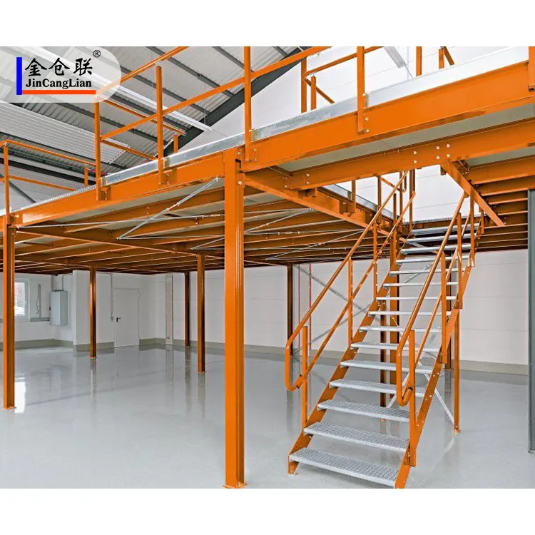 Double-layer Spraying Material Storage Rack Mezzanine Floor Steel Racking