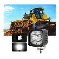 Feux de travail LED carrés de 4 pouces homologués EMC ECE R10 pour excavatrice, bulldozer, exploitation minière, éclairage de travail LED de 40 W