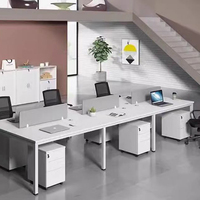 Table d'ordinateur multifonctionnelle de bureau d'espace de travail d'employé de dessus en bois durable élégant avec le piédestal mobile