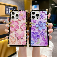 Fille femme mode couverture de téléphone portable protection étui de téléphone portable fleur peinture à l'huile pour REDMI 13 4G