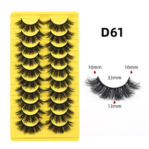 10 paires de cils en soie naturelle à ailes d'ange, emballage multiple, cils en faux vison à ailes de chat, cils moelleux - Product Image 4