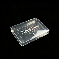 Boîtes d'emballage pour bijoux en plastique PET transparent personnalisées pour colliers et ornements