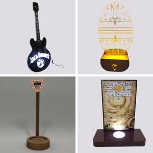 حامل عرض TDP مع إضاءة LED لعرض زجاجات الويسكي، رف لعرض النبيذ والبيرة والكحول والفودكا والتيكيلا، حامل عرض لزجاجتين - Product Image 6