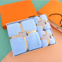 Ensemble de serviettes de bain de qualité supérieure pour la maison et l'hôtel, doux et absorbant, en microfibre corail, 3 pièces, souvenir de mariage