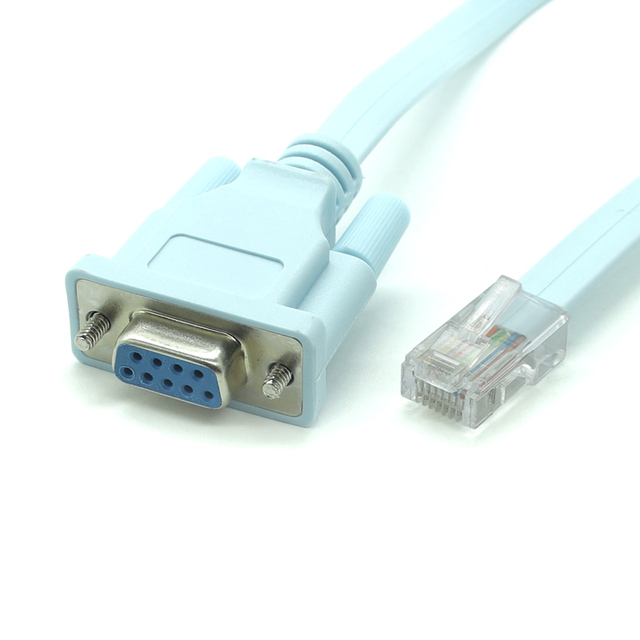 DB9 Female to RJ45 Cable Device Management Serial Adapter 1.5M PVC Serial Console Cable