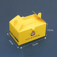 Boîtes d'emballage en papier personnalisées par le fabricant, boîtes à emporter en carton avec poignée, carton alimentaire pour emballer la poulet frit