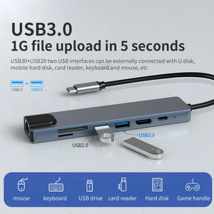 <span class=keywords><strong>USB</strong></span> C HUB 4K 60Hz 30Hz loại C để HD 2.0 RJ45 <span class=keywords><strong>USB</strong></span> <span class=keywords><strong>3.0</strong></span> PD 100W Adapter cho Macbook Air Pro iPad Pro M1 PC phụ kiện <span class=keywords><strong>USB</strong></span> Hub - Product Image 3