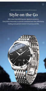 2907 Luxury Design Brands Oem Custom Fashion Popular Stainless Steel Classic <b>Water</b> <b>Proof</b> Business Quartz <b>Watch</b> for Man - Product Image 2