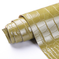 Tissu en similicuir PVC à motifs crocodile, personnalisé en usine, avec envers napé – Utilisation pour canapé/tapis de table, modèle K608, épaisseur 1,0 mm
