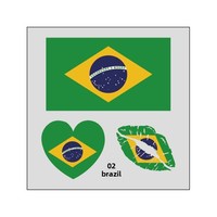 HEYSEY T-0008 2026 États-Unis Canada Mexique Autocollant de tatouage imperméable en papier liège Drapeau national Compétition Marchandise transfrontalière pour fans