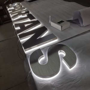 لافتات مضيئة، من الفولاذ المقاوم للصدأ 304، مضاءة بتقنية LED، قابلة للتخصيص، مقاومة للماء - Product Image 6