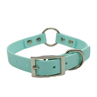 Collar de Perro de PVC de Lujo Muker, Personalizable, Ecológico, Impermeable, con Cierre de Hebilla y Anillo en O, Diseño Sólido en Relieve, para Todas las Estaciones y Tamaños