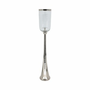 Portacandele in vetro a forma di uragano, alto, decorativo, per candele a pilastro, per decorazioni da tavolo e per la casa - Product Image 3