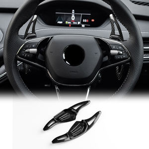 Pour <span class=keywords><strong>Skoda</strong></span> <span class=keywords><strong>Octavia</strong></span> A8 MK4 Karoq Kodiaq RS <span class=keywords><strong>VRS</strong></span> ENYAQ IV accessoires de voiture garniture ABS pour volant palette manette de vitesse couverture - Product Image 5