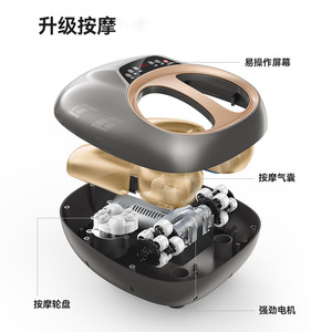 Masseur électrique pour les pieds, couverture complète avec massage par compression d'air pour les pieds et les jambes, fonction de contrôle par bouton et de minuterie. - Product Image 2