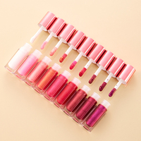 OEM 6 Couleurs Marque Privée Bio Brillant Nude Nacré Mini Gloss à Lèvres