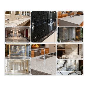 Superficie de Piedra de Cuarzo Duradera Resistente a las Manchas Resistente al Calor Resistente a los Arañazos Losa de Piedra de Cuarzo para Cocina <span class=keywords><strong>Serie</strong></span> Cristal - Product Image 5