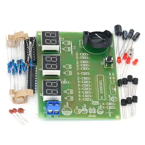 Kits de bricolaje AT89C2051 reloj electrónico tubo Digital pantalla LED Suite módulo electrónico piezas y componentes DC 9V - 12V